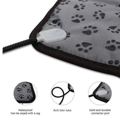 Pet Heating Pad - Adjustable Temperature Electric Mat for Dogs & Cats