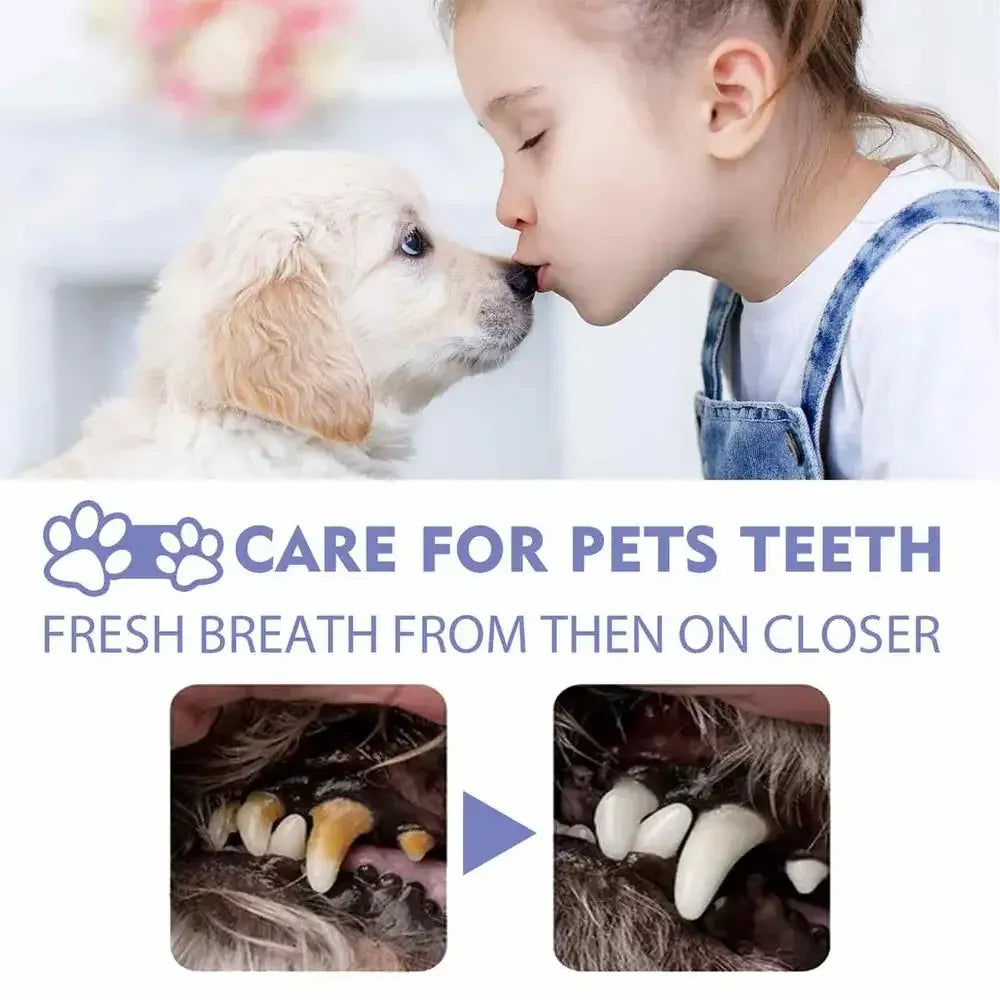 Pet Oral Cleaning Spray for Dogs & Cats - 50ml Teeth Cleaner & Breath Freshener, Dental Care Spray to Remove Plaque & Tartar, Prevent Bad Breath