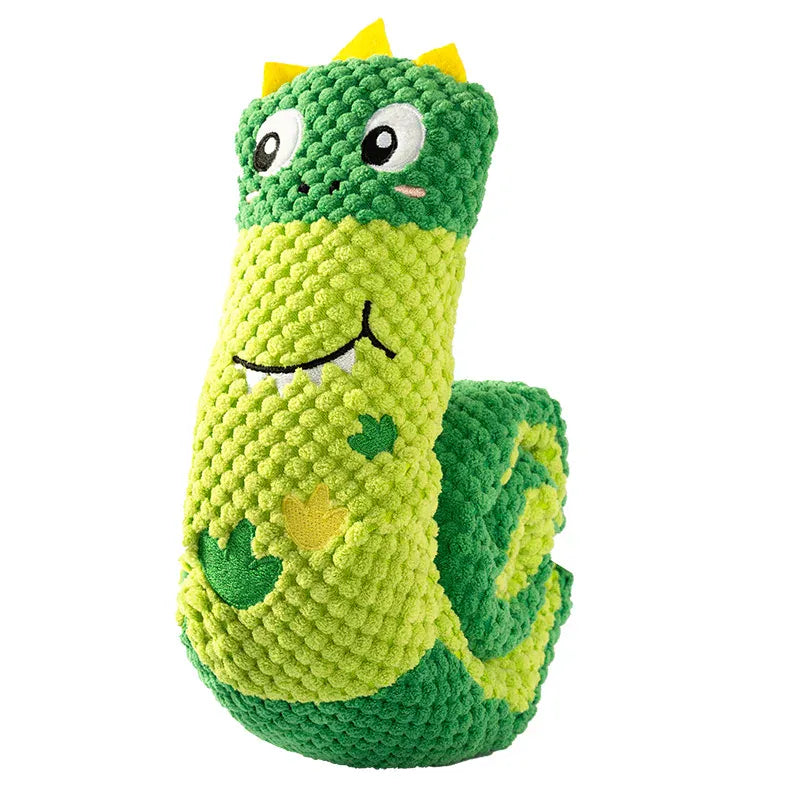 Pet Puzzle Snail Plush Toy | Interactive Dog Training Toy | Hidden Food Treat Puzzle Chew Toy | Sound & Collapsible Resistant Dog Toy