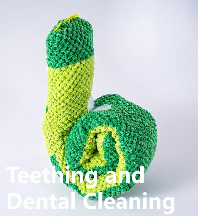 Pet Puzzle Snail Plush Toy | Interactive Dog Training Toy | Hidden Food Treat Puzzle Chew Toy | Sound & Collapsible Resistant Dog Toy