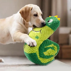 Pet Puzzle Snail Plush Toy | Interactive Dog Training Toy | Hidden Food Treat Puzzle Chew Toy | Sound & Collapsible Resistant Dog Toy