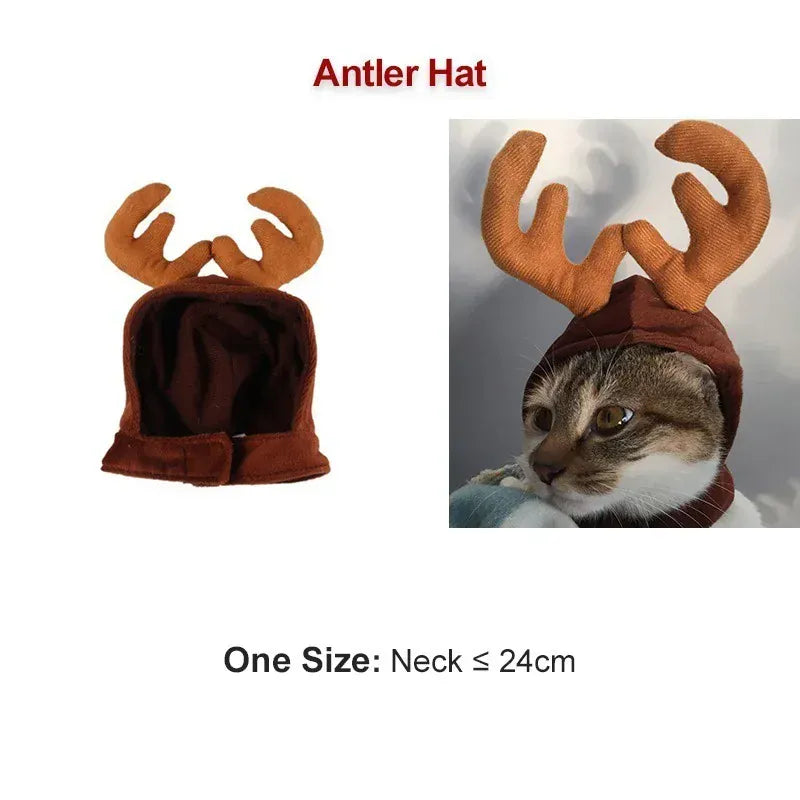 Pet Santa Claus Costume | Funny Christmas Outfit for Dogs & Cats | Warm Winter Cotton Clothes