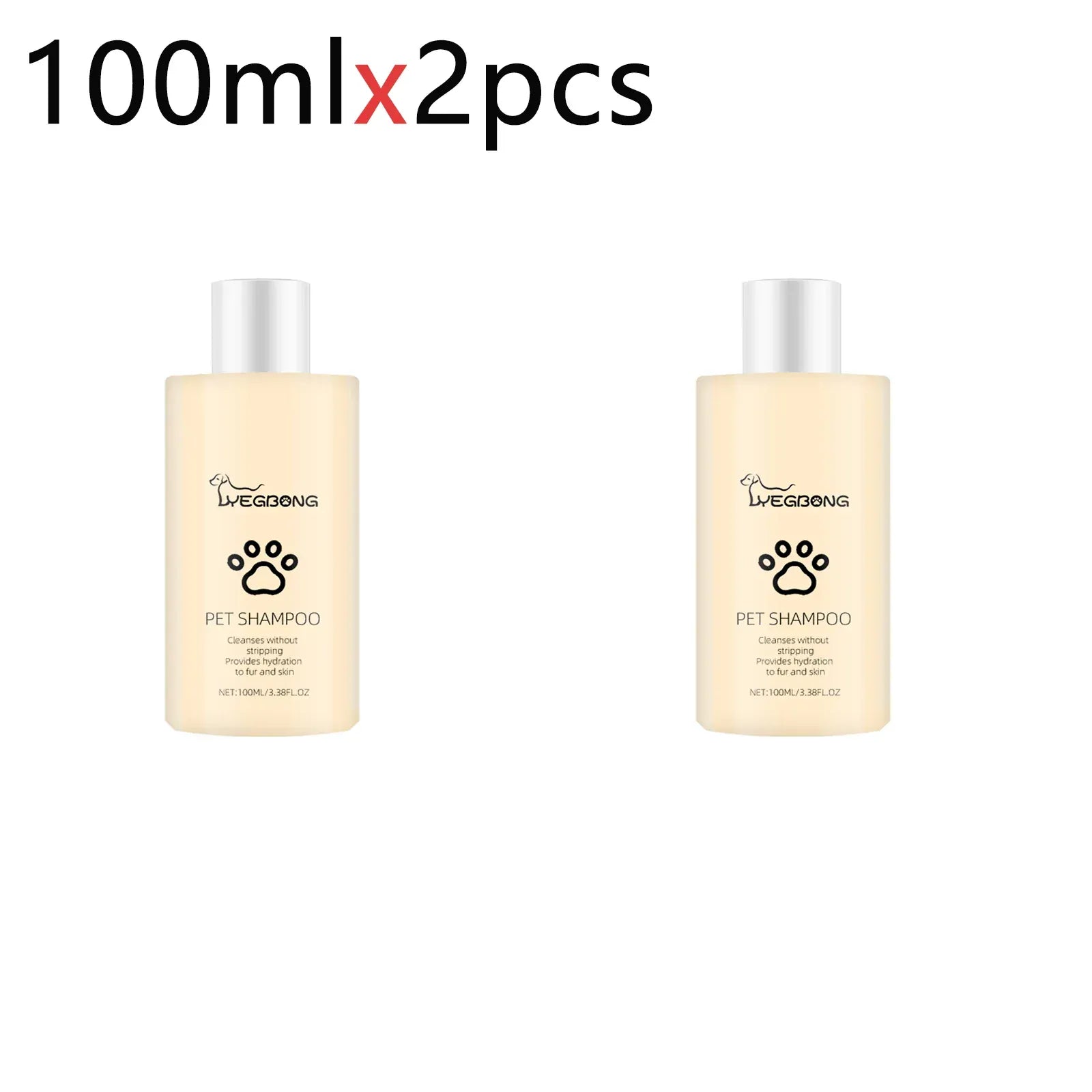 Pet Shampoo for Dogs & Cats - 100ml/300ml Flea Killer & Mite Removal, Deodorizing Itch Relief with Moisturizing Formula, Hair Softening Wash