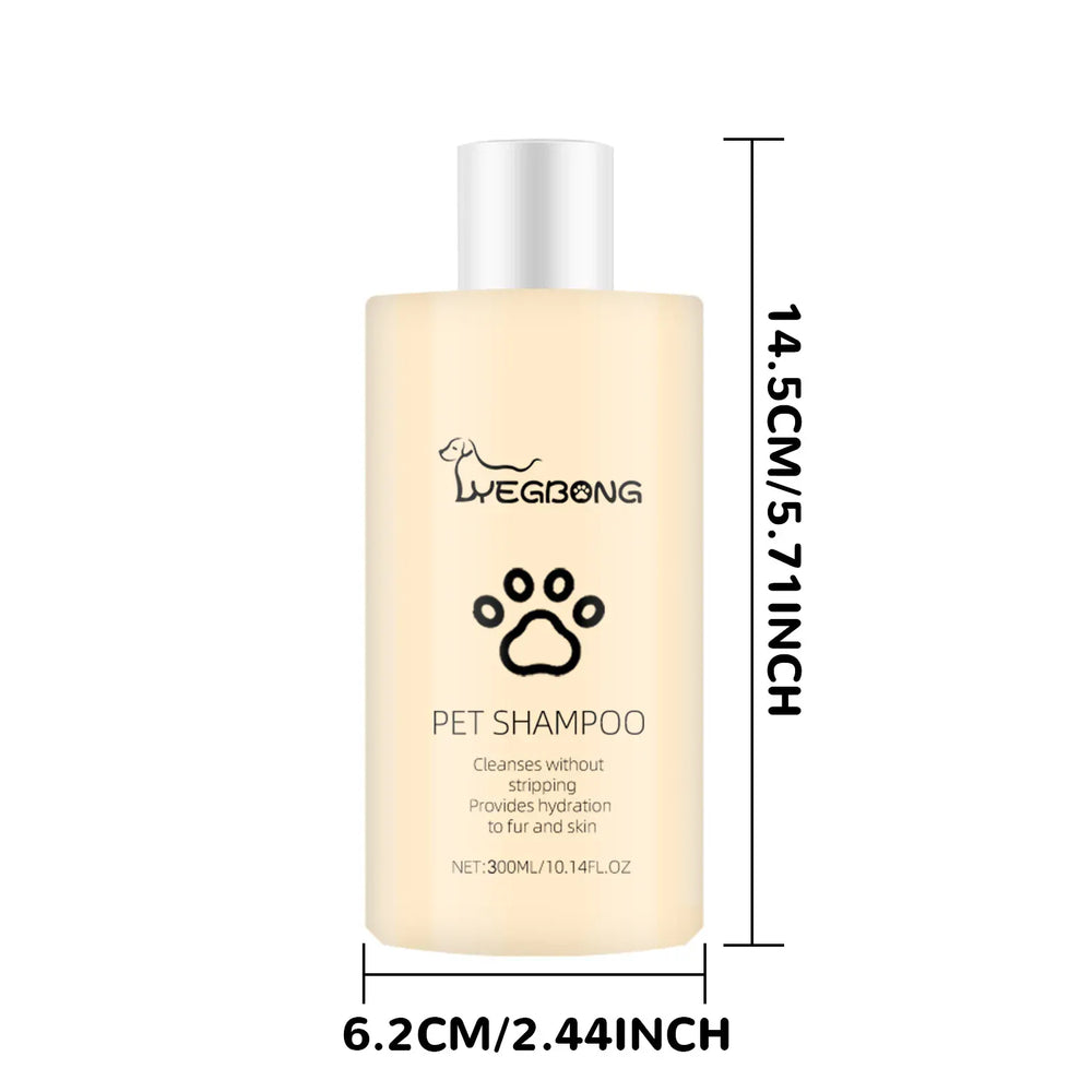 Pet Shampoo for Dogs & Cats - 100ml/300ml Flea Killer & Mite Removal, Deodorizing Itch Relief with Moisturizing Formula, Hair Softening Wash