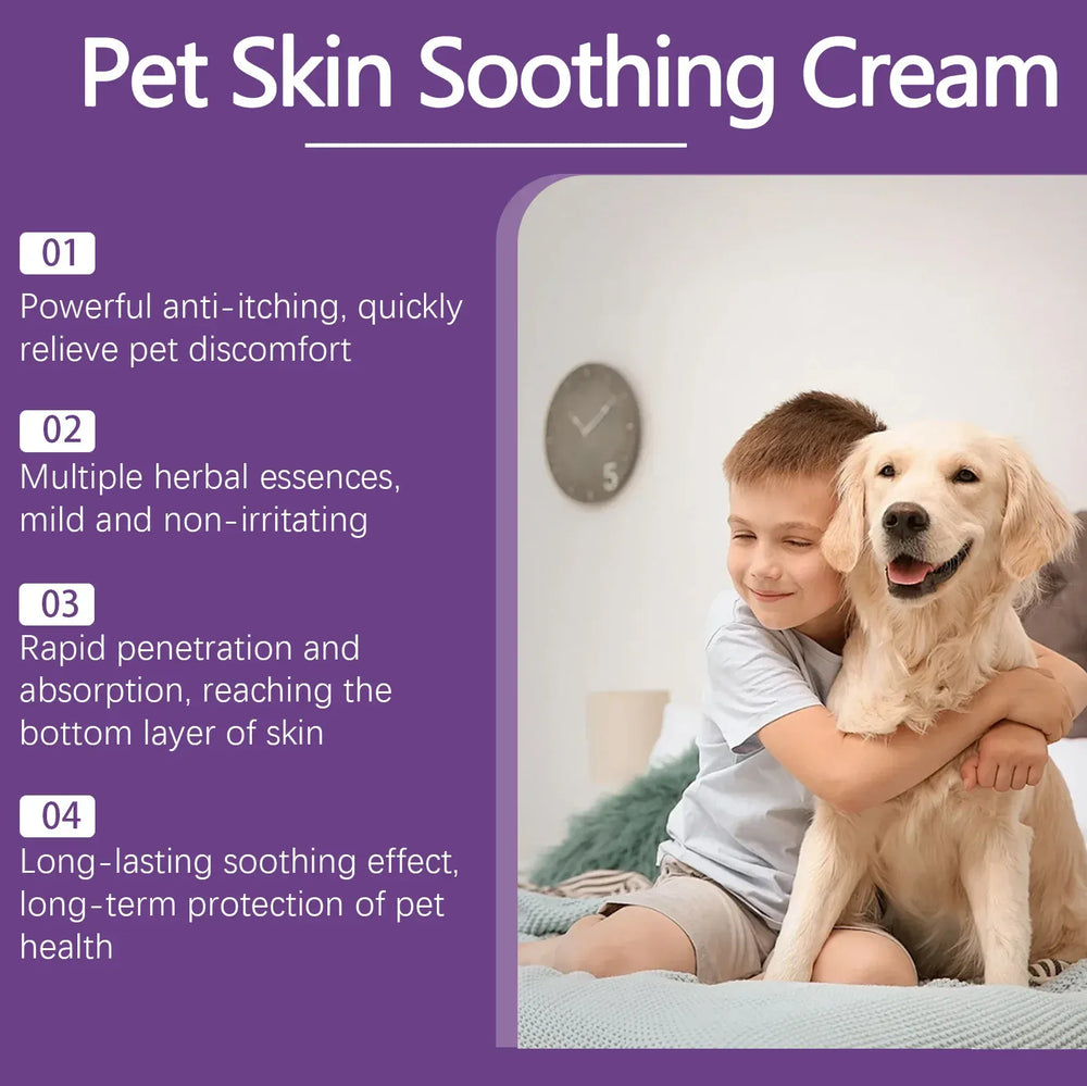 Pet Skin Care Cream - Soothing Balm for Dogs & Cats with Dry Itchy Skin