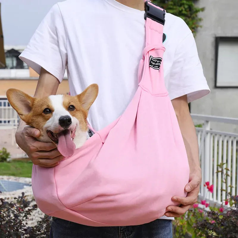 Pet Sling Carrier Bag - Adjustable Shoulder Tote for Small Dogs & Cats