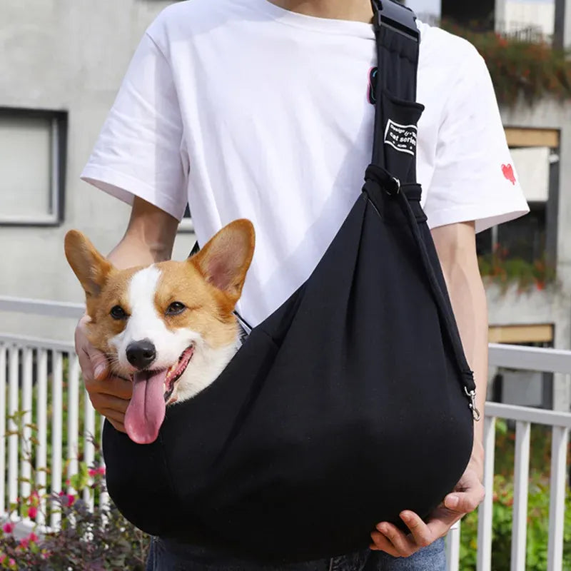 Pet Sling Carrier Bag - Adjustable Shoulder Tote for Small Dogs & Cats