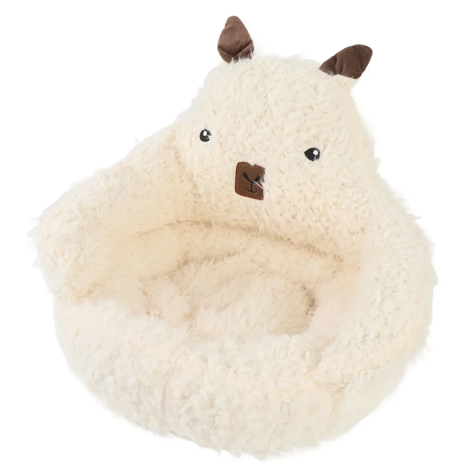Pet Sofa Bed - Winter Warm Plush Cat Dog Bed with Removable Mat