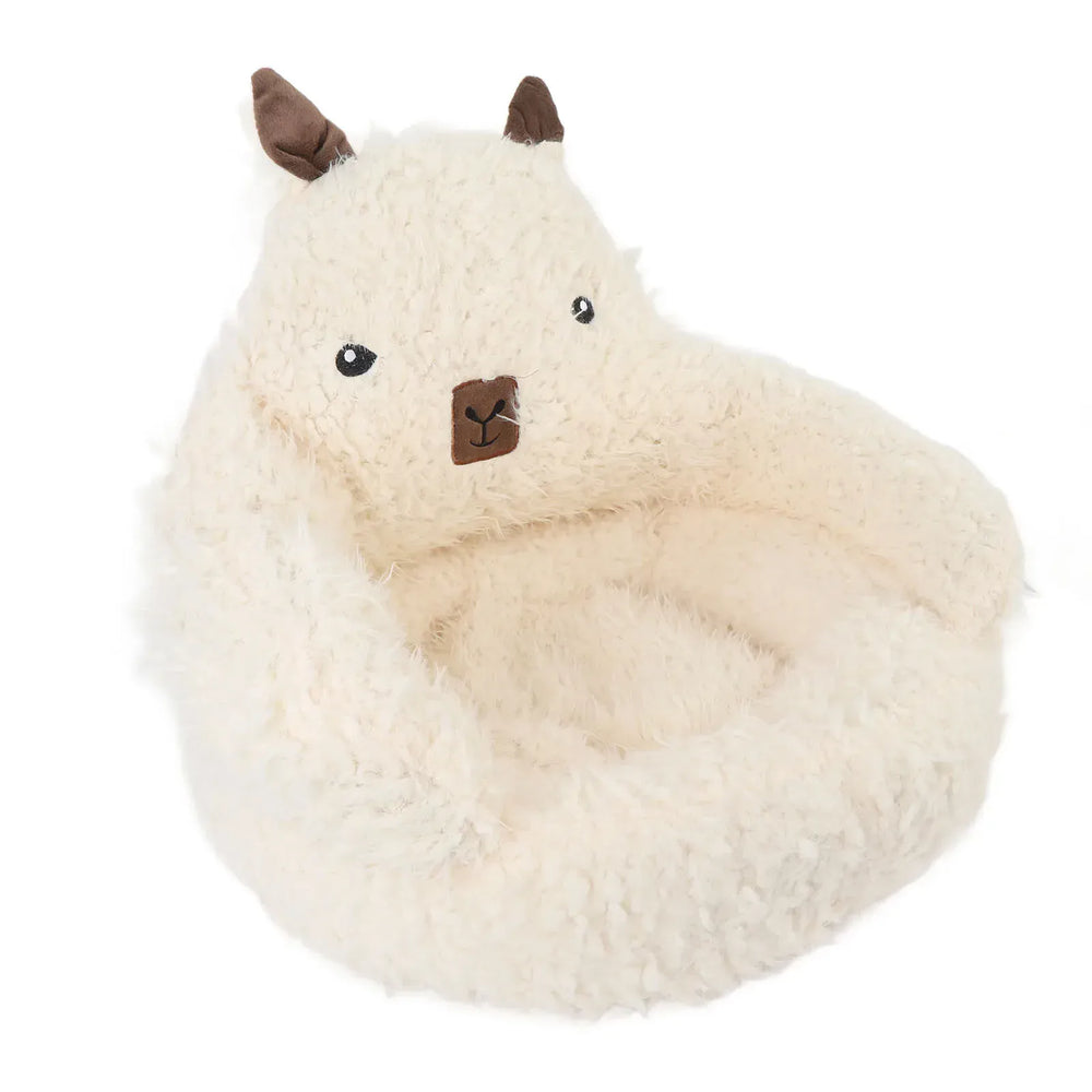 Pet Sofa Bed - Winter Warm Plush Cat Dog Bed with Removable Mat