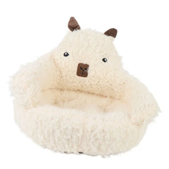 Pet Sofa Bed - Winter Warm Plush Cat Dog Bed with Removable Mat