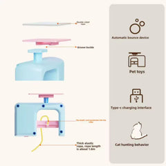 Pet Stress Relief Cat Toy – Rechargeable Interactive Hanging Door Toy with Automatic Electric Flying Bird for Hunting & Play