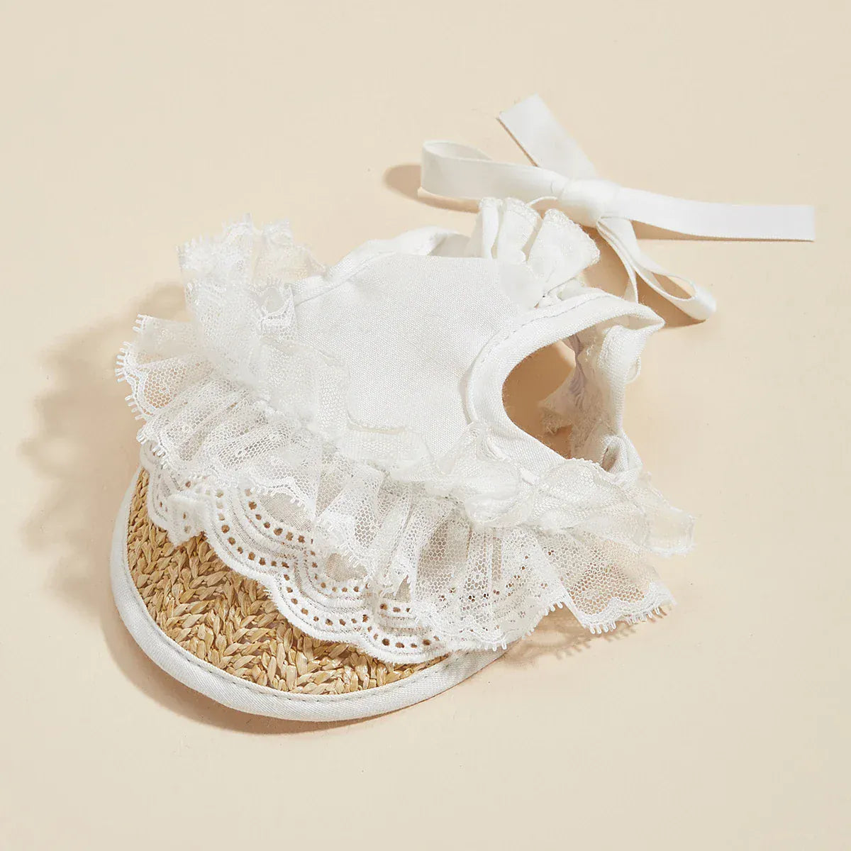 Pet Sun Hat with Bow – Adjustable Summer Sunshade Hat for Dogs & Cats