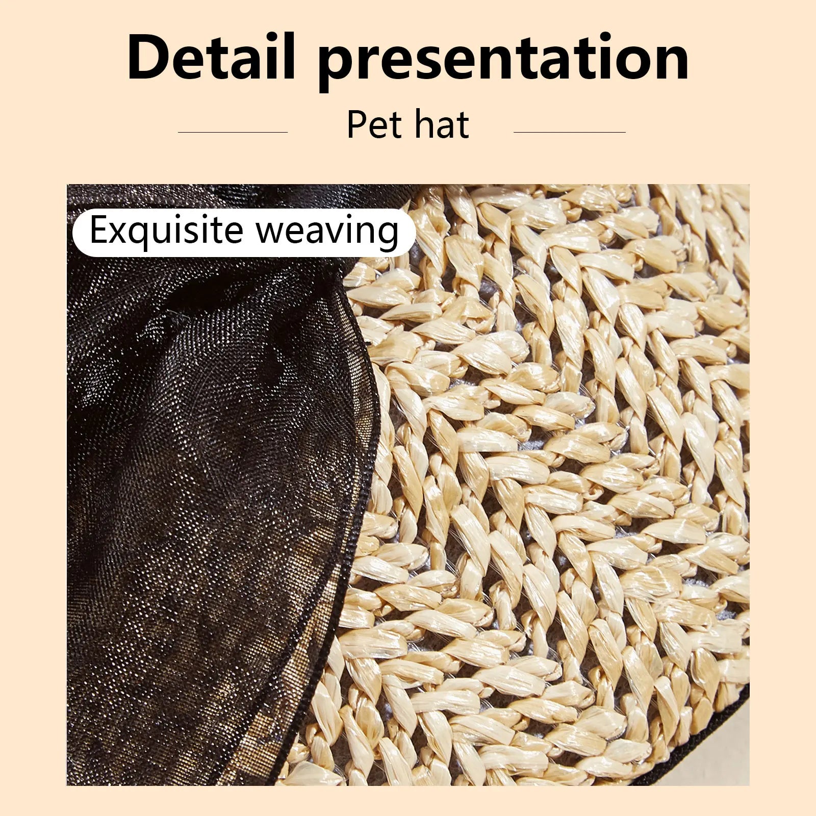 Pet Sun Hat with Bow – Adjustable Summer Sunshade Hat for Dogs & Cats