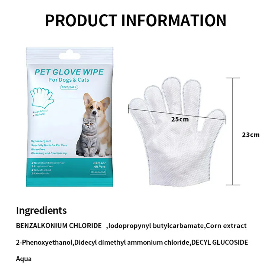 Pet supplies, pet disposable gloves, bathing and cleaning for cats and dogs, dry cleaning, wet wipes, and gloves.