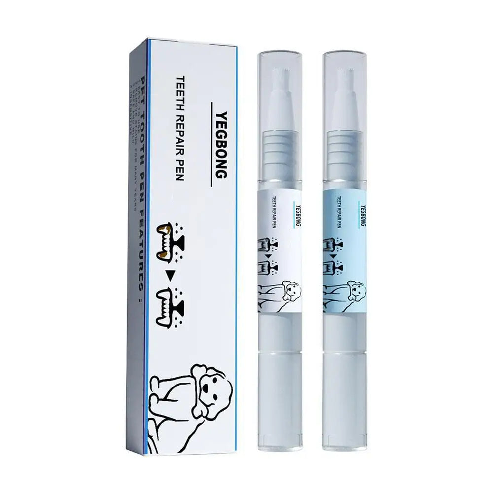 Pet Teeth Cleaning Pen for Dogs & Cats - 2-Pack Dental Care Kit, Tartar Remover & Tooth Whitening Stick, Easy Oral Hygiene Solution for Fresh Breath