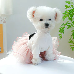 Pet Tutu Princess Dress – Lace Trim Dog & Cat Skirt for Spring Summer Parties