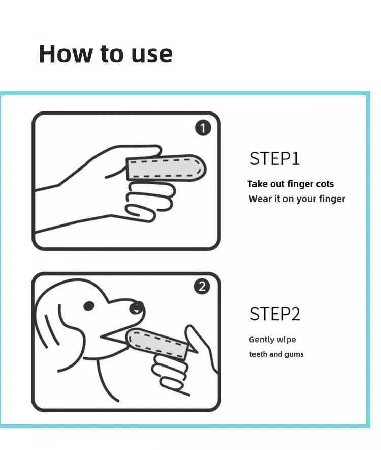PetPet Teeth Cleaning Finger Wipes – No-Rinse Dental Care for Dogs & Cats | Reduces Plaque & Freshens Breath Teeth Cleaning Dental Finger Wipes for Dogs & Cats, Reduces Plaque & Freshens Breath No-Rinse Dog Teeth Care Finger WipE