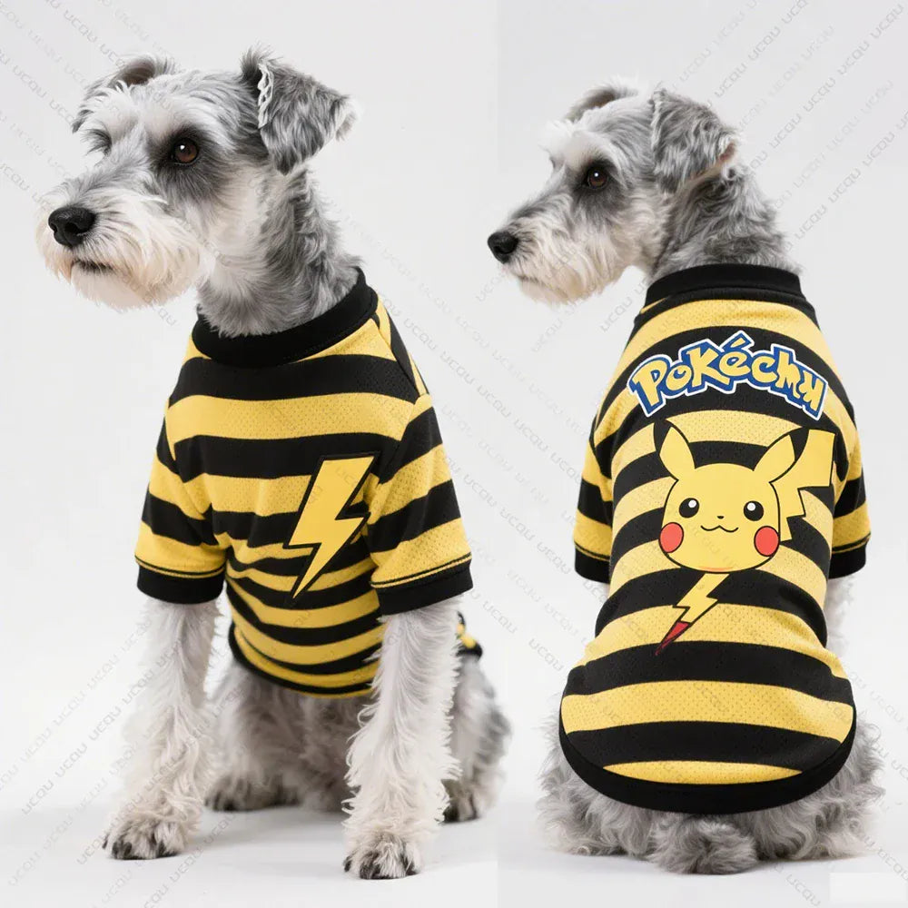 Pikachu Dog Clothing Set – Summer Breathable Pet Vests & T-Shirts | Official IP Licensed Pet Apparel for Small & Medium Dogs