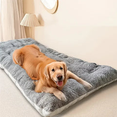 Plush Orthopedic Dog Bed for Large Dogs - Extra Large Sofa Mat with Thickened Sponge, Super Soft Pet Crate Pad, Non-Slip Bottom