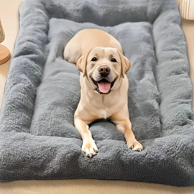 Plush Orthopedic Dog Bed for Large Dogs - Extra Large Sofa Mat with Thickened Sponge, Super Soft Pet Crate Pad, Non-Slip Bottom
