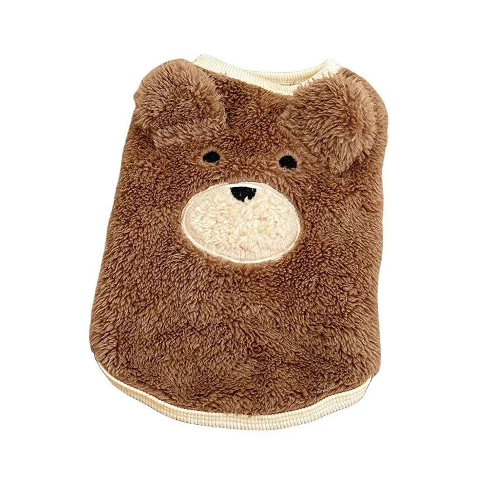 Plush Teddy Bear Dog Sweater | Winter Warm Vest for Small Dogs 1.5–11.5kg | Soft & Cozy Pet Clothes for Teddy, Schnauzer & Puppy