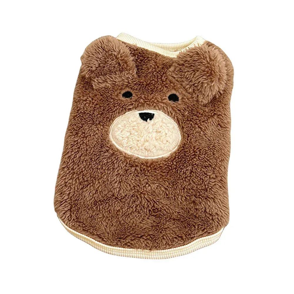 Plush Teddy Bear Dog Sweater | Winter Warm Vest for Small Dogs 1.5–11.5kg | Soft & Cozy Pet Clothes for Teddy, Schnauzer & Puppy