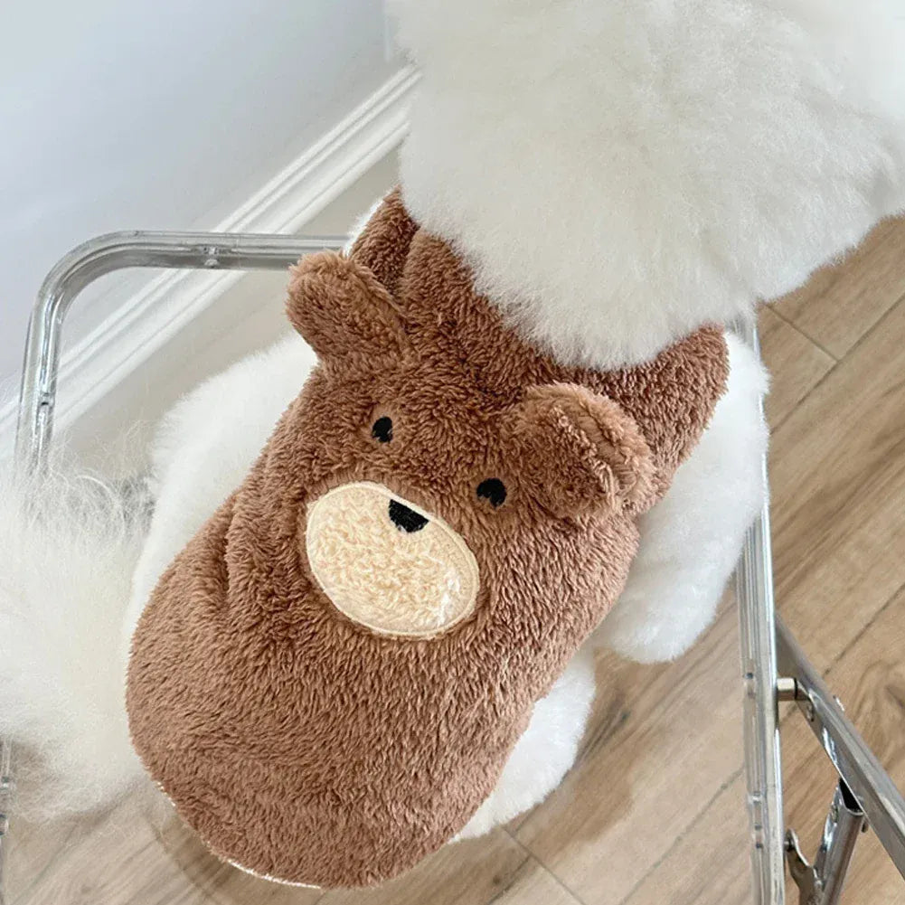 Plush Teddy Bear Dog Sweater | Winter Warm Vest for Small Dogs 1.5–11.5kg | Soft & Cozy Pet Clothes for Teddy, Schnauzer & Puppy