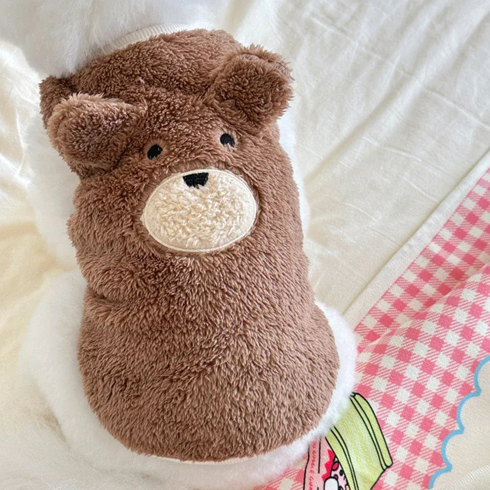 Plush Teddy Bear Dog Sweater | Winter Warm Vest for Small Dogs 1.5–11.5kg | Soft & Cozy Pet Clothes for Teddy, Schnauzer & Puppy