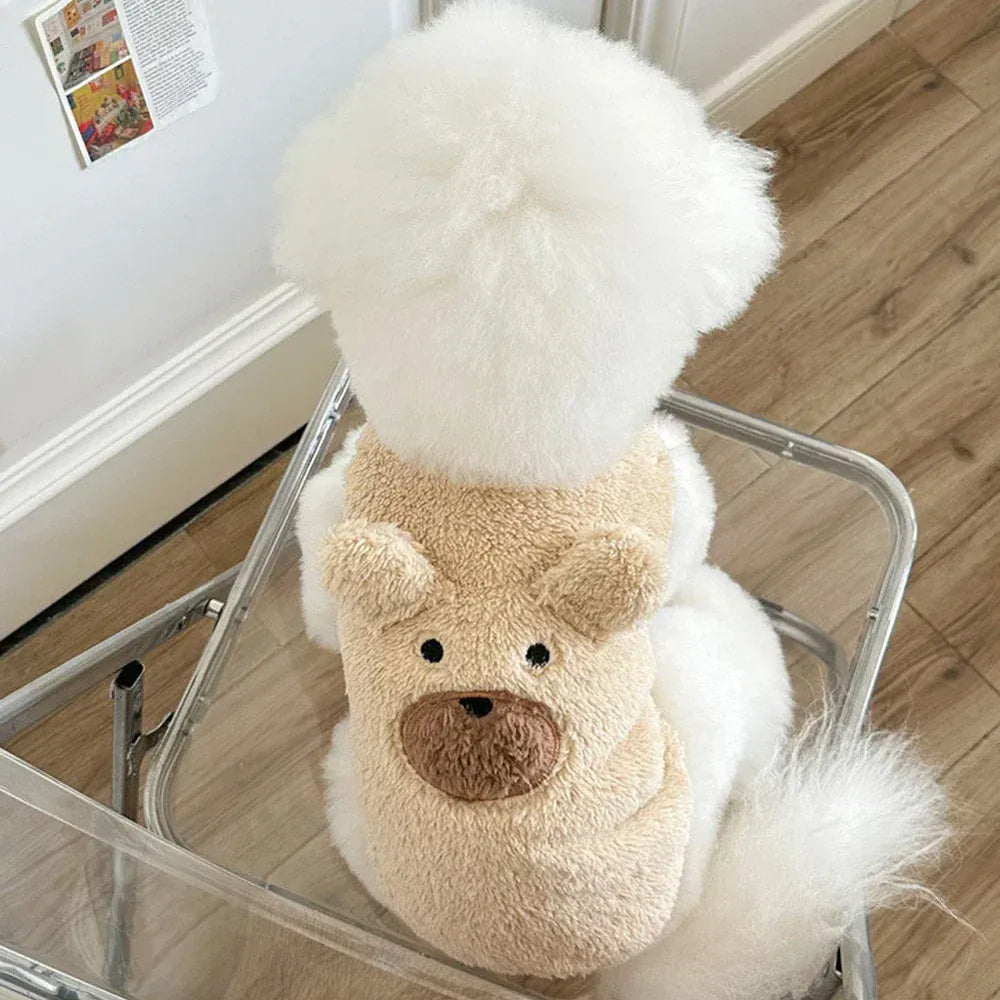 Plush Teddy Bear Dog Sweater | Winter Warm Vest for Small Dogs 1.5–11.5kg | Soft & Cozy Pet Clothes for Teddy, Schnauzer & Puppy