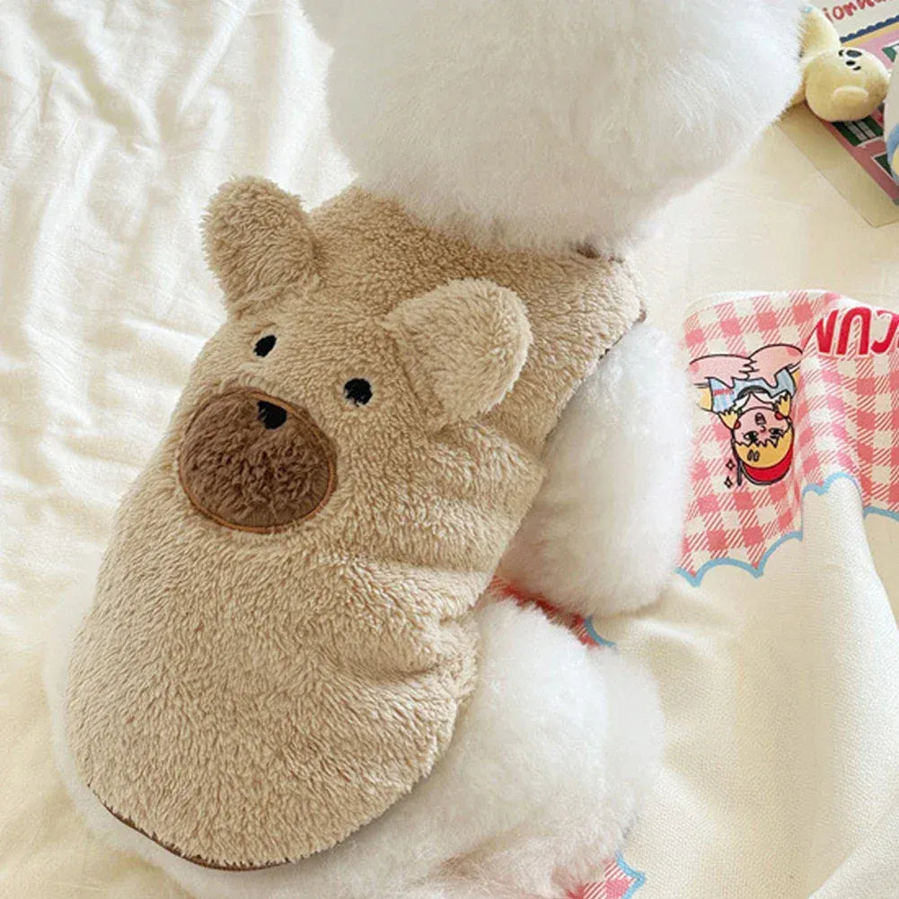 Plush Teddy Bear Dog Sweater | Winter Warm Vest for Small Dogs 1.5–11.5kg | Soft & Cozy Pet Clothes for Teddy, Schnauzer & Puppy