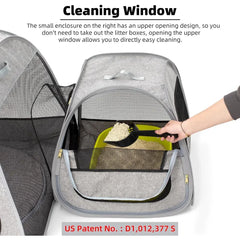 Portable Cat Playpen Tent – Trapezoidal Foldable Pet Playpen for Indoor & Outdoor Use