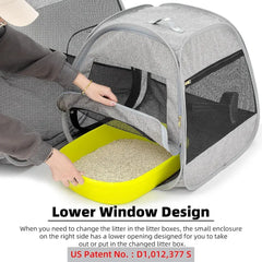 Portable Cat Playpen Tent – Trapezoidal Foldable Pet Playpen for Indoor & Outdoor Use
