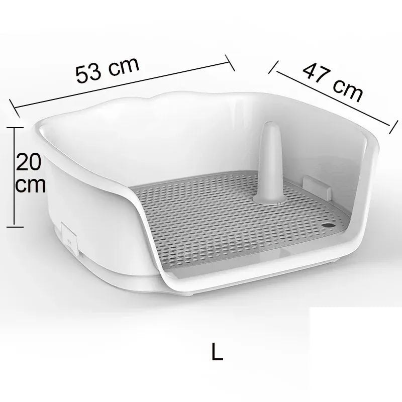 Portable Dog Toilet with Double Layer - Self-Cleaning Puppy Training Pad for Small Dogs & Cats, Anti-Splash Pet Potty Tray