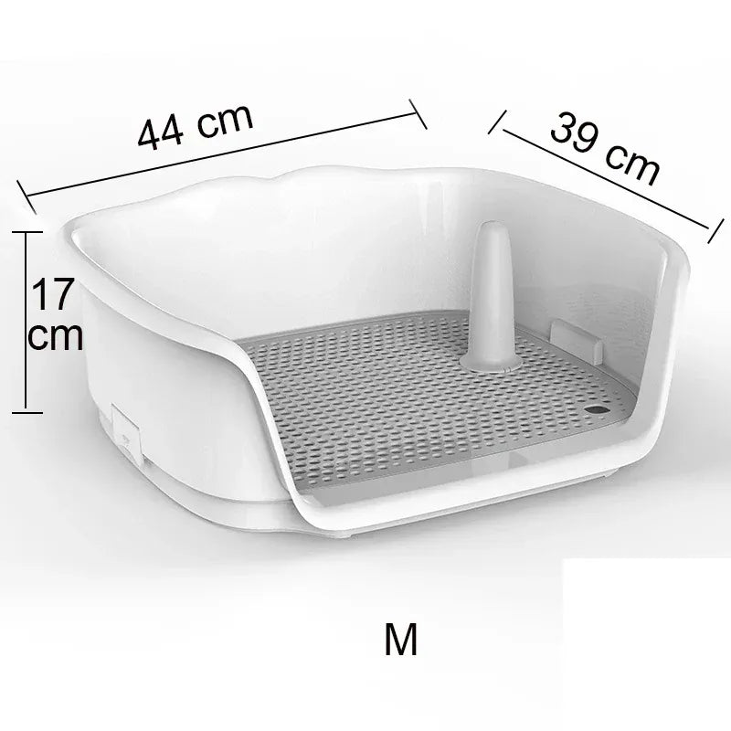 Portable Dog Toilet with Double Layer - Self-Cleaning Puppy Training Pad for Small Dogs & Cats, Anti-Splash Pet Potty Tray
