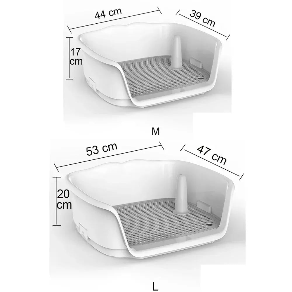 Portable Dog Toilet with Double Layer - Self-Cleaning Puppy Training Pad for Small Dogs & Cats, Anti-Splash Pet Potty Tray