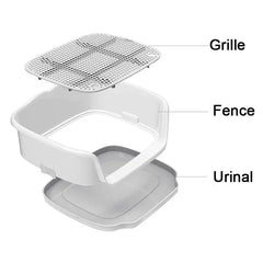 Portable Dog Toilet with Double Layer - Self-Cleaning Puppy Training Pad for Small Dogs & Cats, Anti-Splash Pet Potty Tray