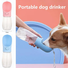 Portable Pet Water Bottle - 500ML Leakproof Outdoor Drinking Bottle for Dogs & Cats