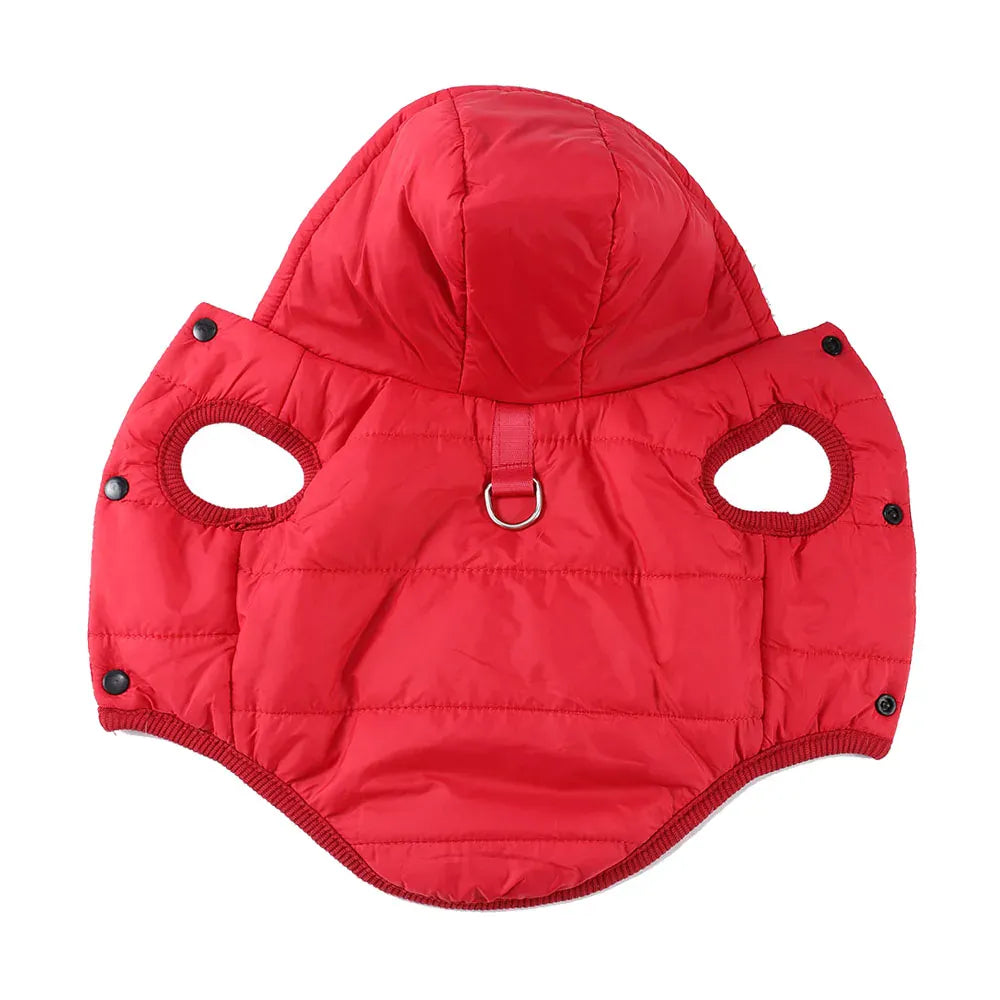 Premium Hooded Cat & Dog Coat - Windproof Fleece Jacket with D-Ring