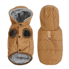 Premium Hooded Cat & Dog Coat - Windproof Fleece Jacket with D-Ring