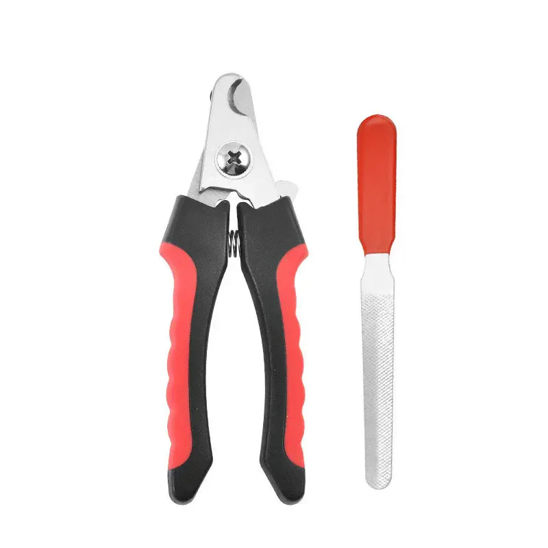 Professional Pet Nail Clippers for Dogs & Cats - Safety Stainless Steel Nail Trimmer with Quick Lock, Non-Slip Grip for Small to Large Breeds