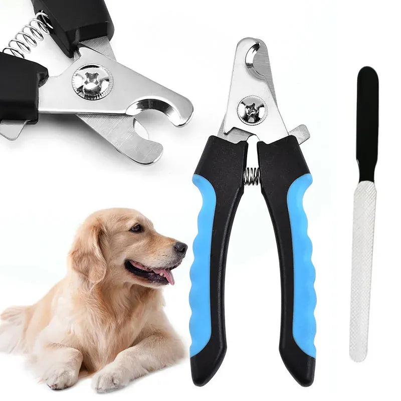 Professional Pet Nail Clippers for Dogs & Cats - Safety Stainless Steel Nail Trimmer with Quick Lock, Non-Slip Grip for Small to Large Breeds