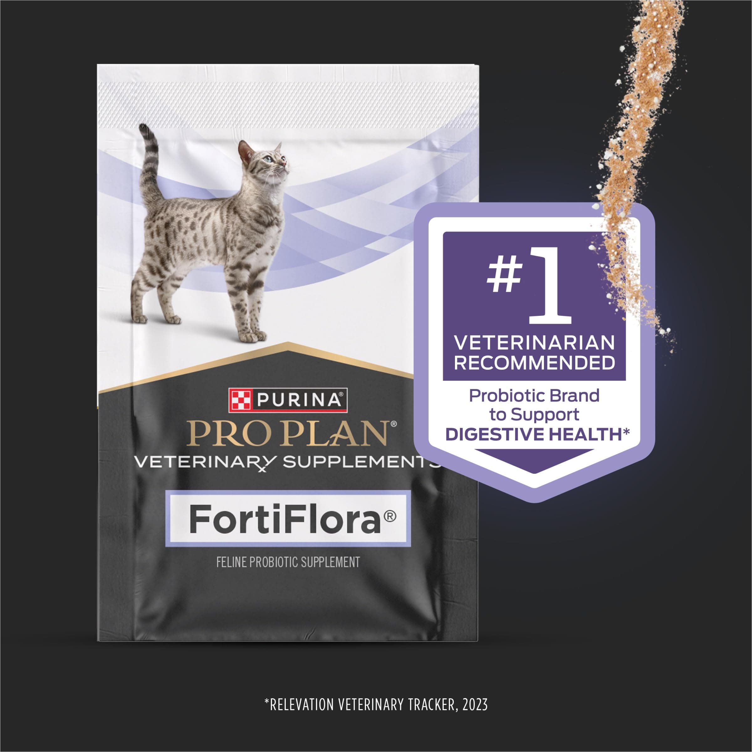 Purina Pro Plan FortiFlora Probiotics for Cats – Digestive & Gut Health Supplement for Diarrhea, 30 ct.