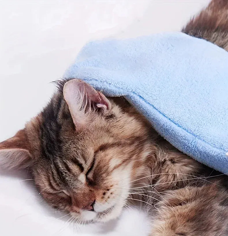 Quick-Dry Pet Bath Gloves – Absorbent Dog & Cat Drying Gloves with Paw Print Design