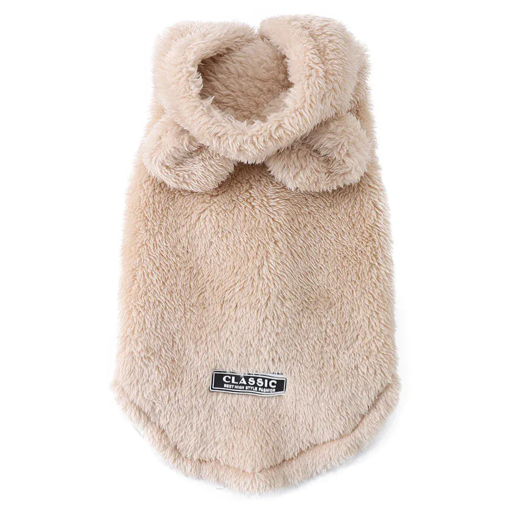 Rabbit Ears Cat Hoodie | Cute Winter Warm Pet Coat for Cats & Small Dogs | Soft Fleece Sphynx Outfit