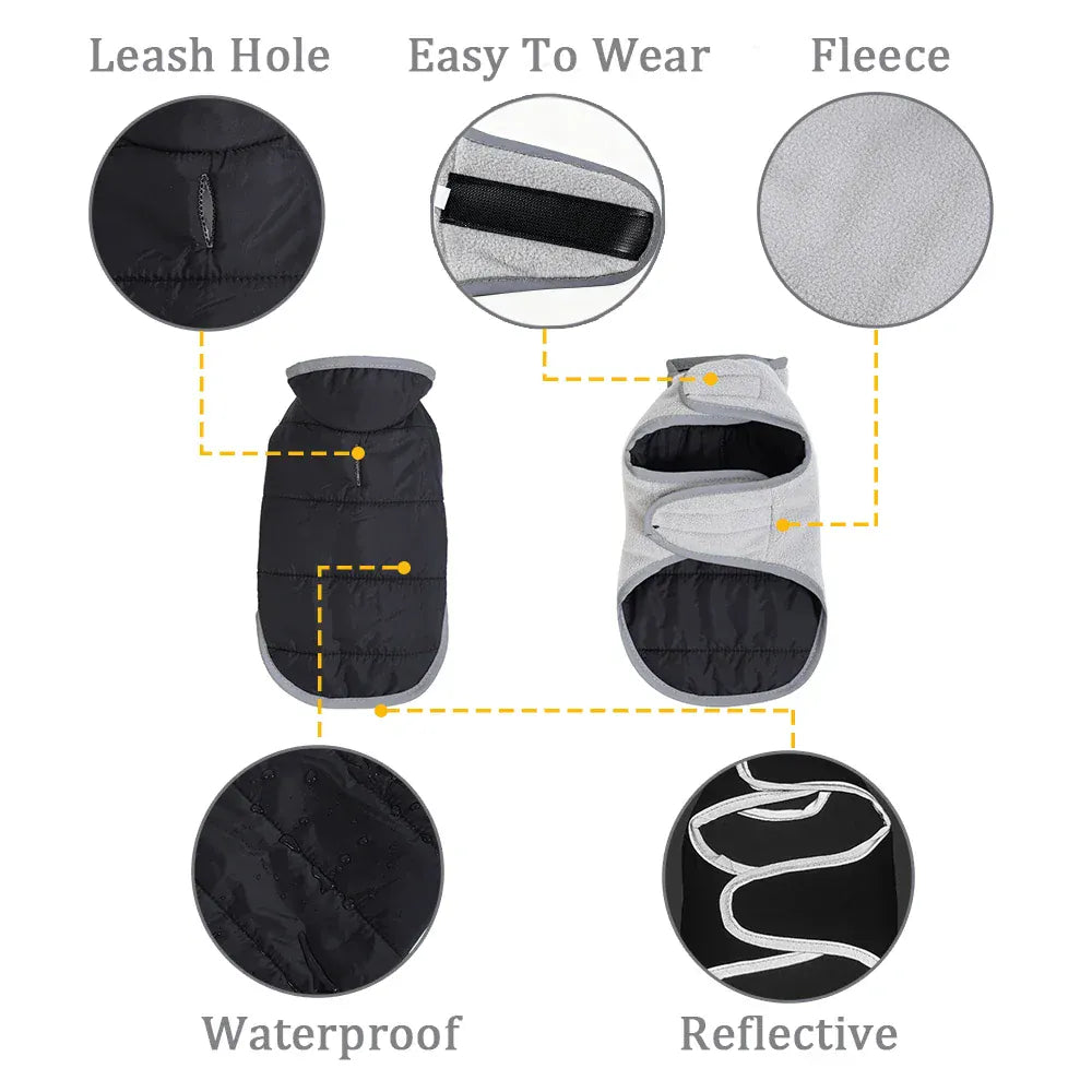 Reflective Pet Clothes | Reversible Kitten Jacket & Winter Fleece Coat | Warm Cat Costume for Small Cats & Sphynx