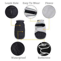 Reflective Pet Clothes | Reversible Kitten Jacket & Winter Fleece Coat | Warm Cat Costume for Small Cats & Sphynx