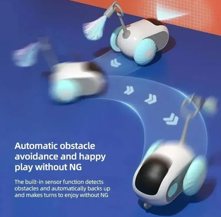 Remote Control Cat Toy Car - Automatic Self-Driving Smart Toy with Obstacle Avoidance