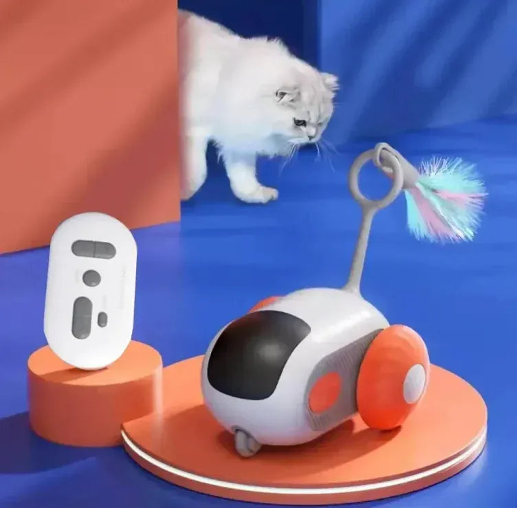 Remote Control Cat Toy Car - Automatic Self-Driving Smart Toy with Obstacle Avoidance