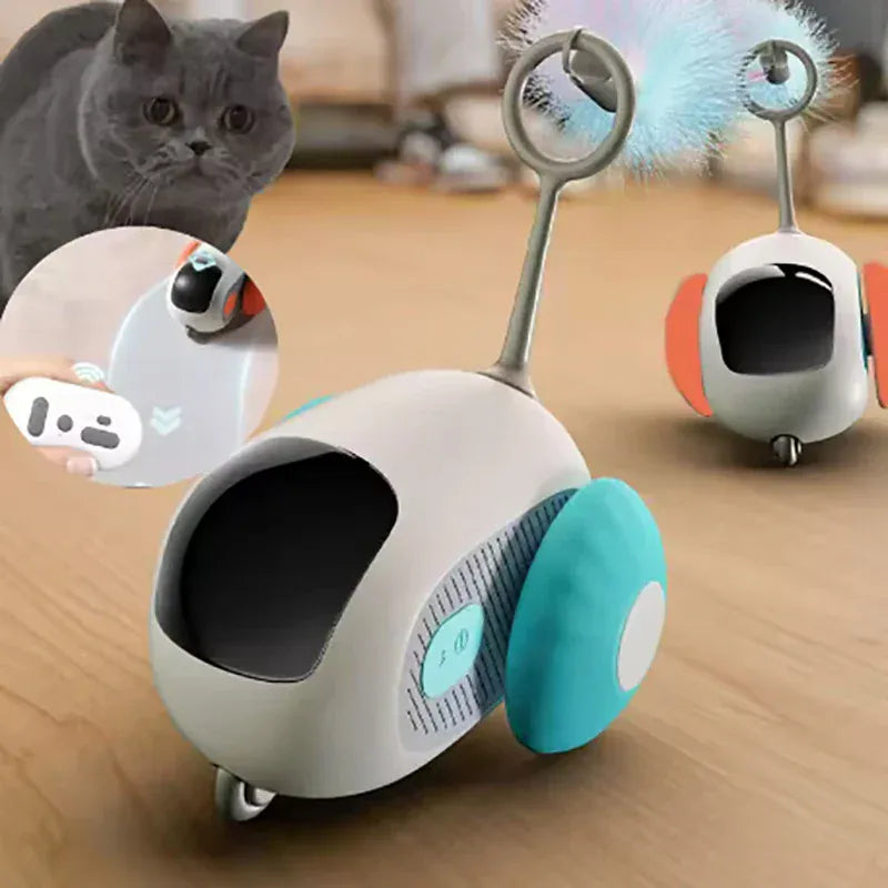 Remote Control Cat Toy Car - Automatic Self-Driving Smart Toy with Obstacle Avoidance