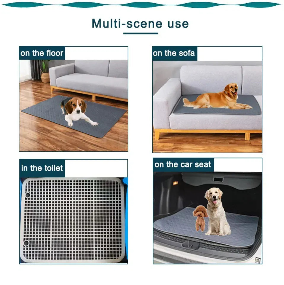 Reusable Dog Pee Pad - Washable Absorbent Puppy Training Mat Waterproof